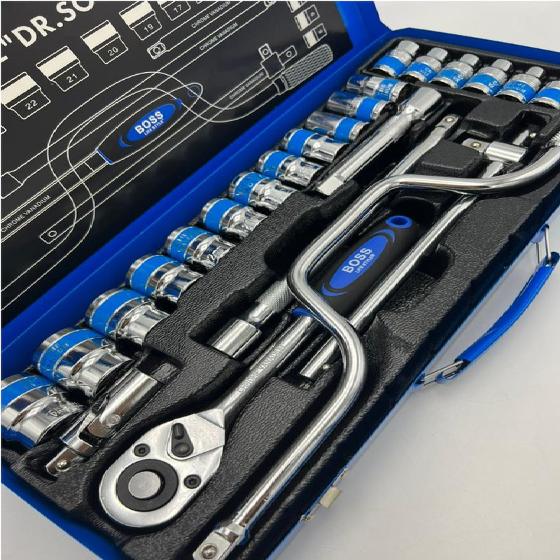 جعبه بکس فلزی باس مدل BS_123T160_24 مجموعه 24 عددی