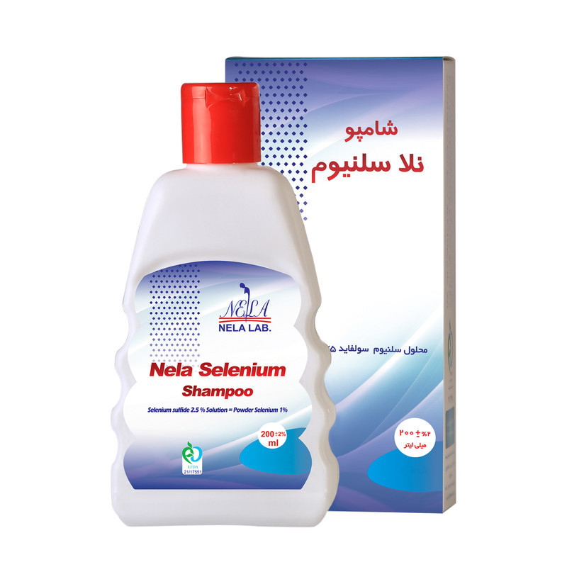 شامپو ضد شوره مو لابراتوار نلا مدل سلنیوم 25 درصد  حجم 200 میلی لیتر