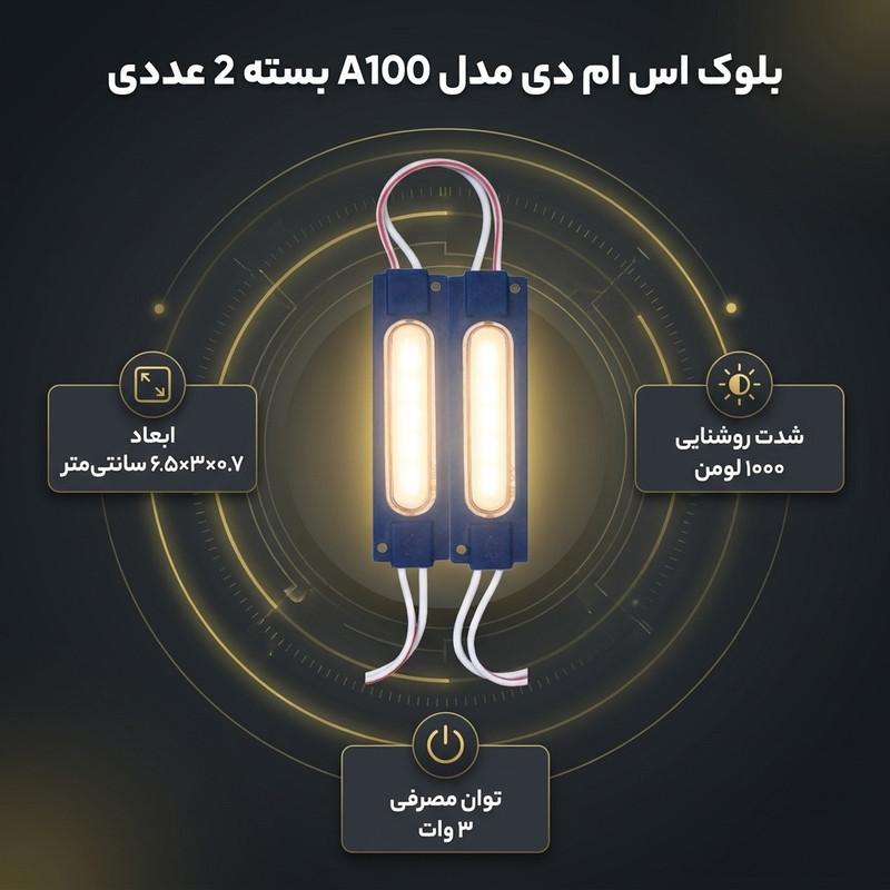 بلوک اس ام دی مدل A100 بسته 2 عددی