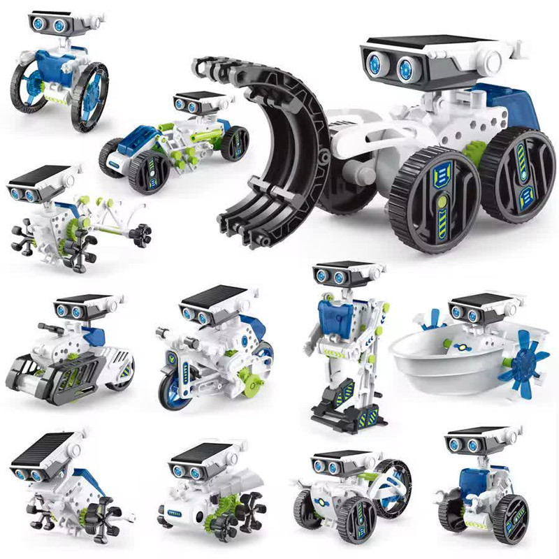 کیت ربات ساختنی ناب سل مدل سولار خورشیدی 12 کاره SOLAR ROBOT KIT 12IN1 با قابلیت حرکت و چرخش