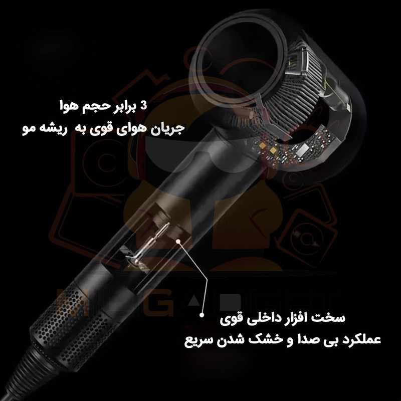 سشوار حرفه‌ای 1600 وات مدل super hair dryer