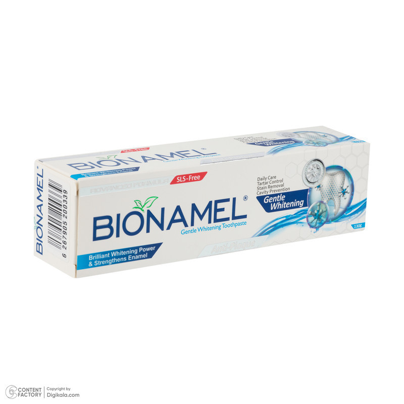 خمیر دندان سفید کننده بایونمل مدل Gentle Whitening با طعم نعناع وزن 130 گرم