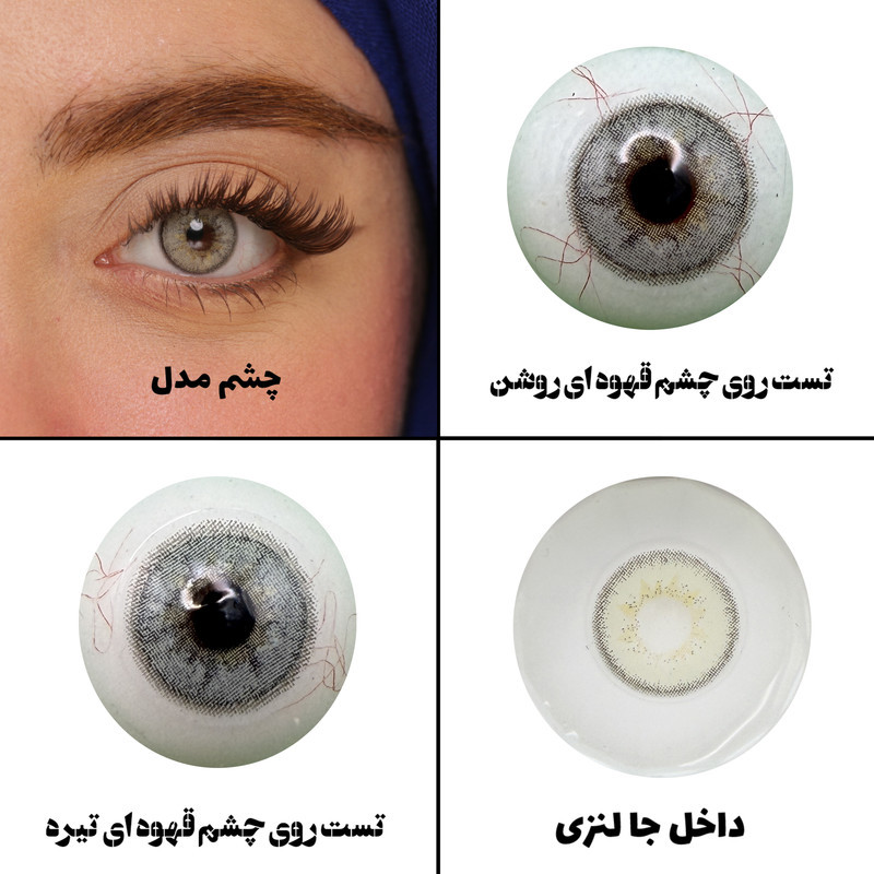 لنز چشم رویال ویژن مدل ALOE VERA کد 37 رنگ طوسی سبز یخی دوردار