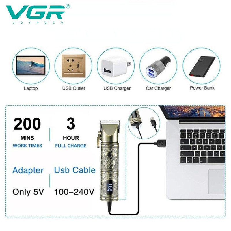 ماشین اصلاح موی سر و صورت وی جی ار مدل V-697
