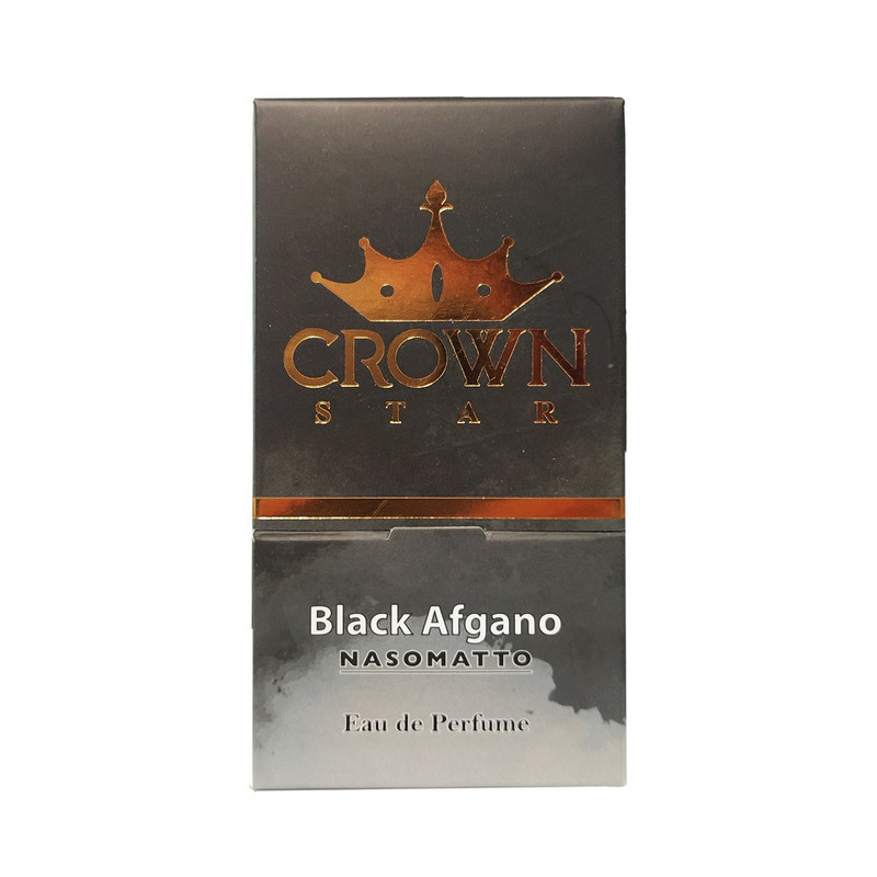 ادو پرفیوم مردانه کراون استار مدل Black Afgano با رایحه گرم و تلخ حجم 30 میلی لیتر