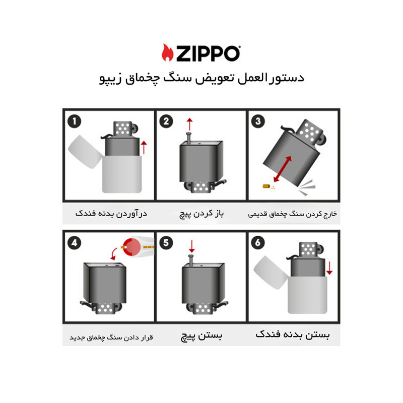 سنگ فندک زیپو مدل 2406N کد 720060467