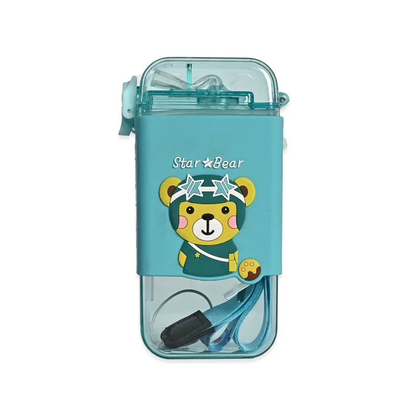 قمقمه کودک مدل نی دار طرح خرس کد BOBO190 گنجایش 0.200 لیتر