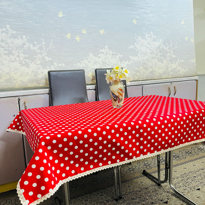 سفره 8 نفره نساجی دُر هنر یزد مدل توپی cotton-ghr سایز 150×110 سانتی متر