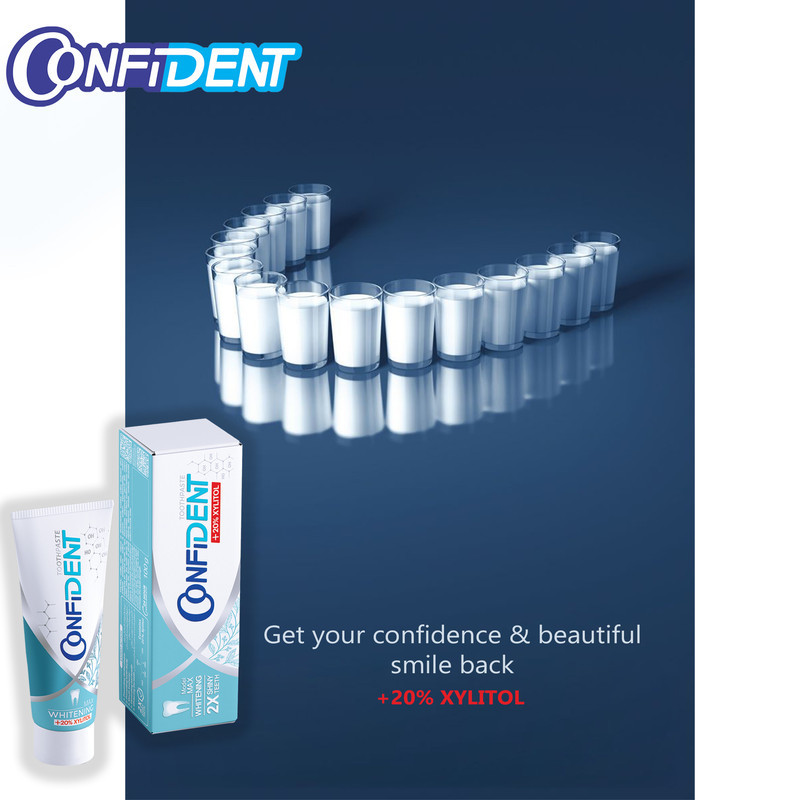 خمیر دندان کانفیدنت مدل Whitening-Max حجم 100 گرم مجموعه 2 عددی