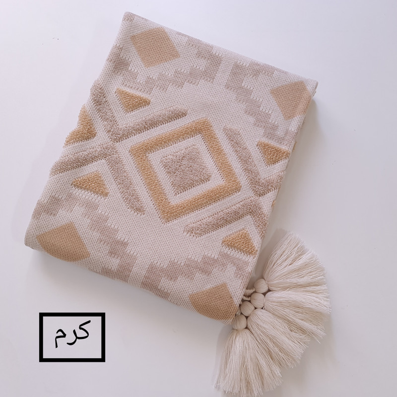 شال مبل مدل پانچدوزی کد 2 سایز 170×140 سانتیمتر