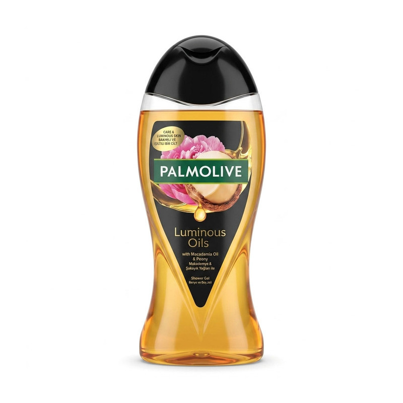 شامپو بدن پالمولیو مدل Luminous Oils با رایحه روغن ماکادمیا مناسب برای پوست انواع پوست حجم 500 میلی‌لیتر