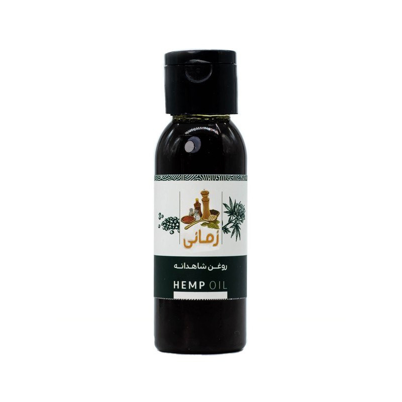 روغن شاهدانه زمانی مدل پرس سرد حجم 65 میلی لیتر