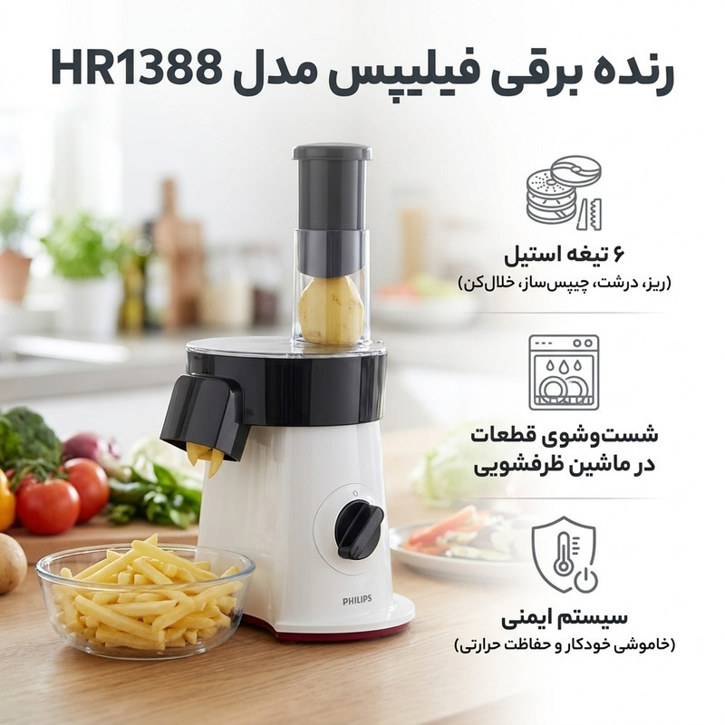 رنده برقی فیلیپس مدل HR1388