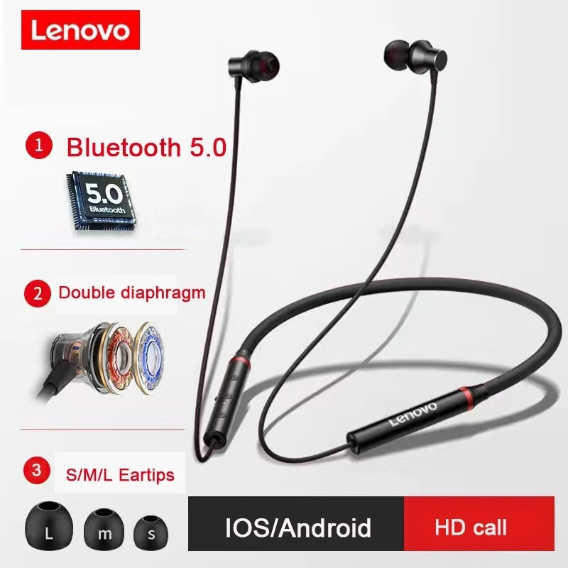 هدست بلوتوثی لنوو مدل HAM HE05x  Magnetic