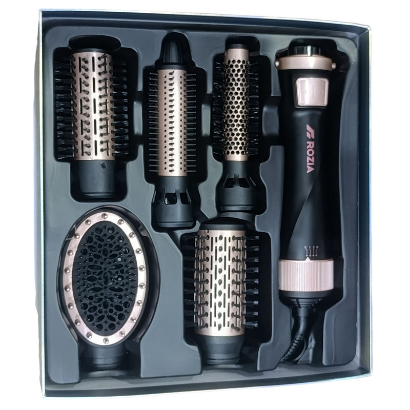 سشوار برس‌دار چرخشی 1000 وات روزیا مدل HC8115 5in1