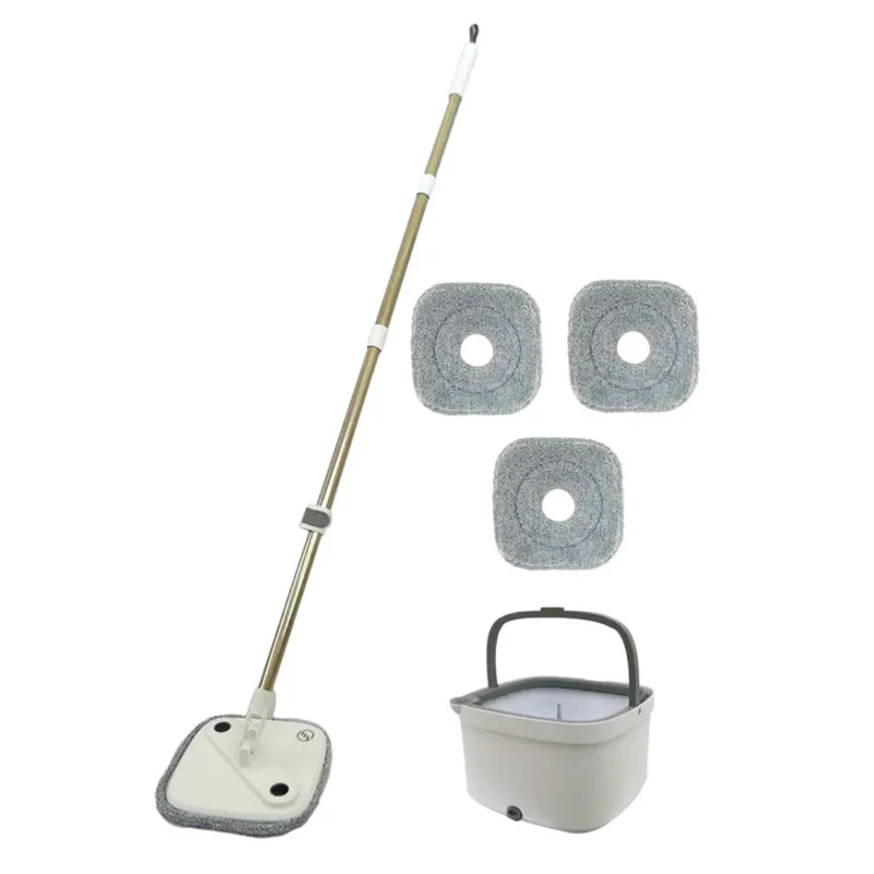 ست سطل و زمین شوی دبلیو اِس مدل دو مخزن چرخشی کد HS200