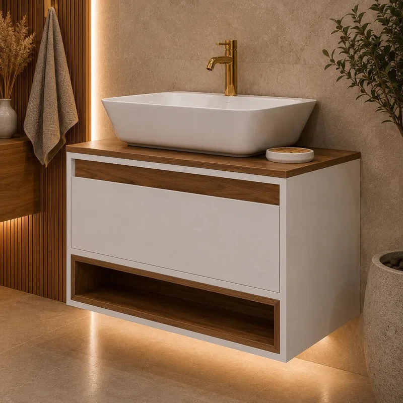 ست کابینت و روشویی مدل کارن