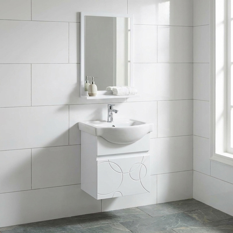 ست کابینت و روشویی مدل ALWD42-Mi به همراه آینه