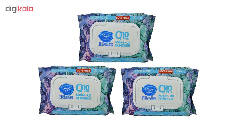 دستمال مرطوب دافی مدل 1 Q10 Stop acne مجموعه 3 عددی
