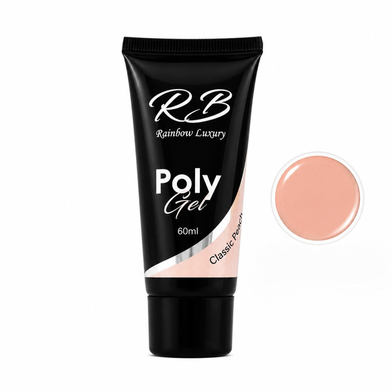 پلی ژل ناخن ار بی مدل Classic Peach حجم 60 میلی‌لیتر رنگ هلویی
