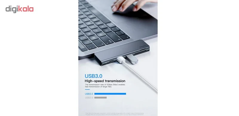 هاب 5 پورت USB-C باسئوس مدل UCN3266