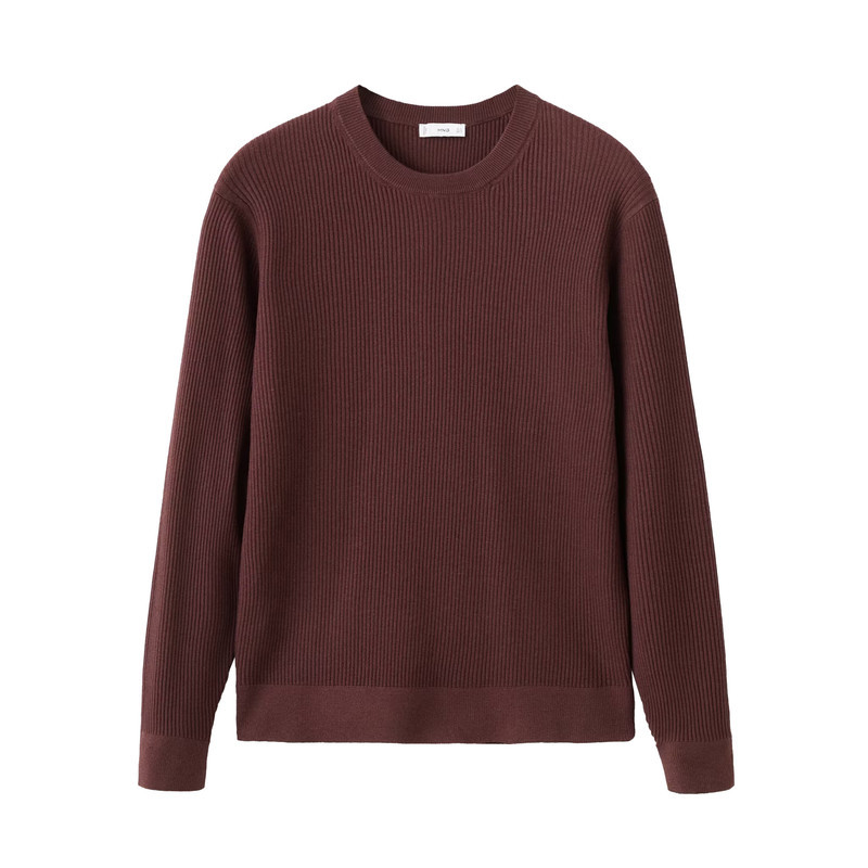 پلیور یقه گرد مردانه مانگو مدل REGULAR FIT COTTON