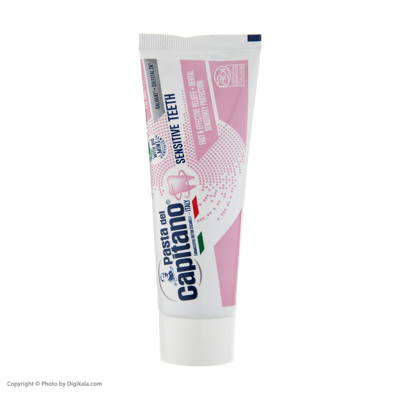 خمیر دندان پاستا دل کاپیتانو مدل SENSITIVE TEETH حجم 75 میلی لیتر