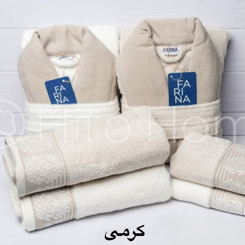 سرویس حوله پالتویی 10 تکه هیرو هوم مدل FARINA