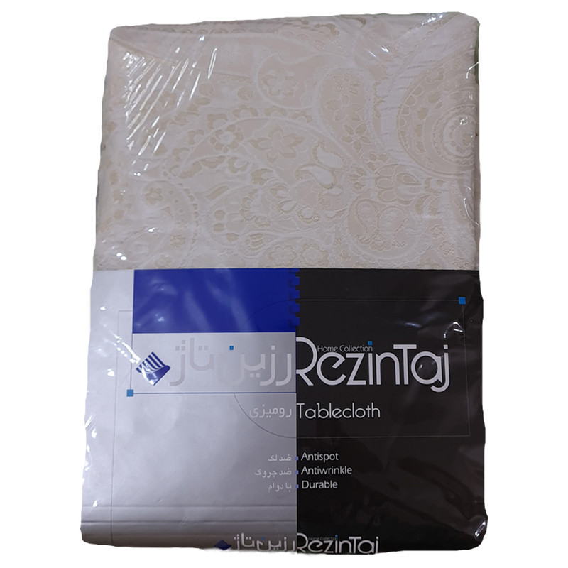 رومیزی رزین تاژ مدل بته جقه سایز 220x150 سانتی‌متر
