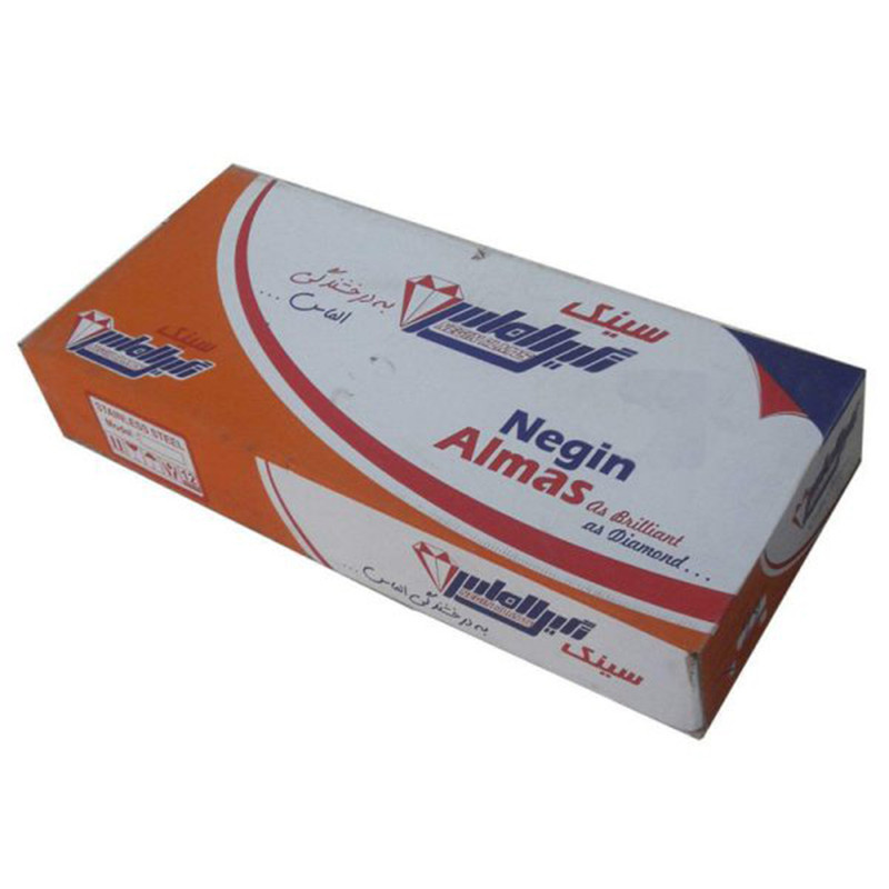 سینک ظرفشویی استیل توکار دو لگنه نگین الماس مدل SA108
