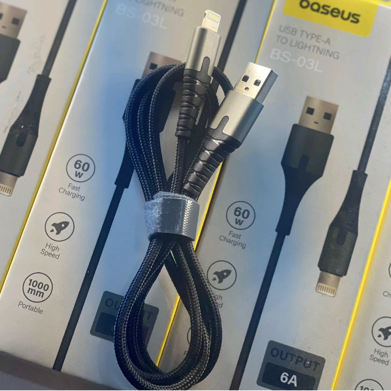 کابل تبدیل USB به لایتنینگ باسئوس مدل BS-031L طول1متر
