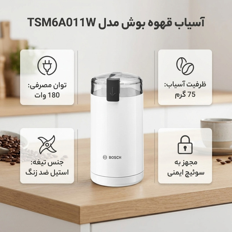 آسیاب قهوه بوش مدل TSM6A011W