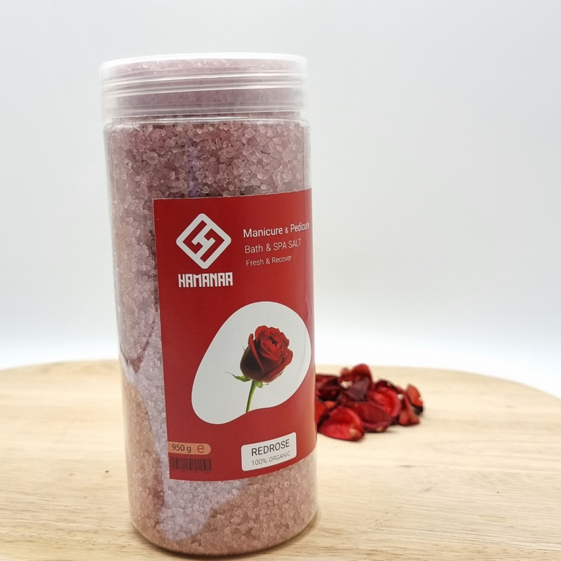 نمک حمام هامانا مدل Red Rose وزن 950 گرم