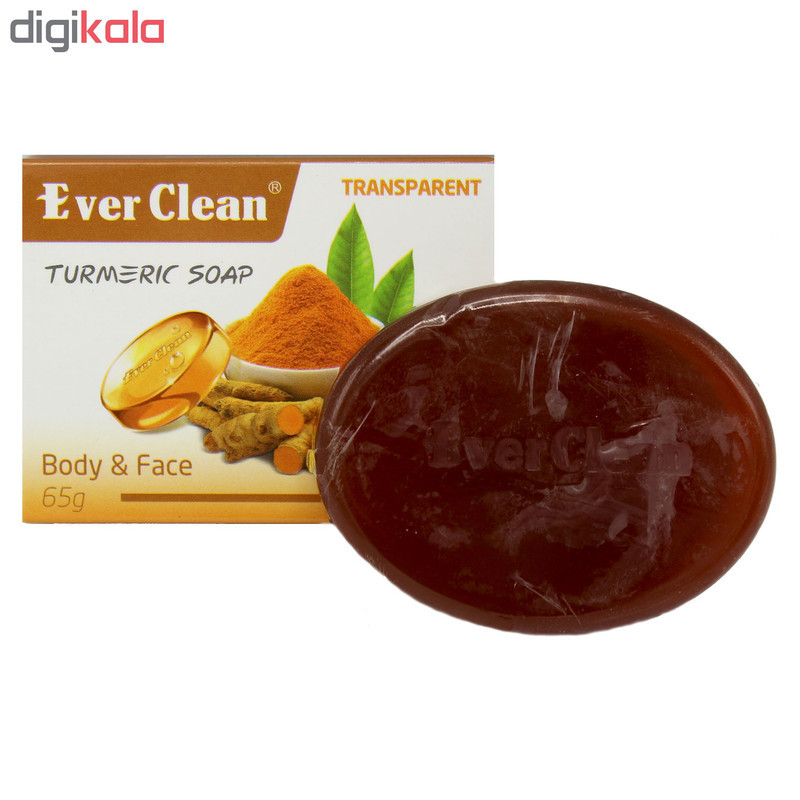 صابون اورکلین شفاف مدل زردچوبه 65 گرم