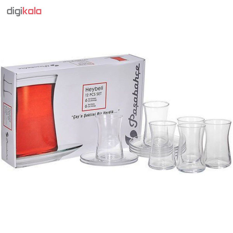 سرویس چای خوری 12 پارچه پاشاباغچه مدل Heybeli کد 95483