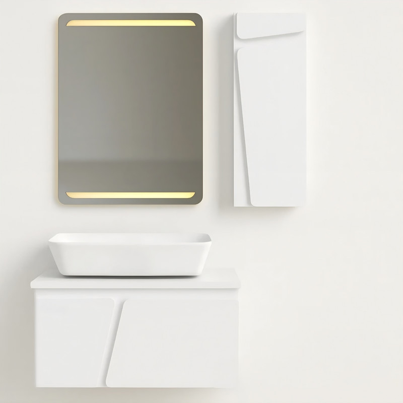 ست کابینت و روشویی دیواری مدل ویتا به همراه آینه