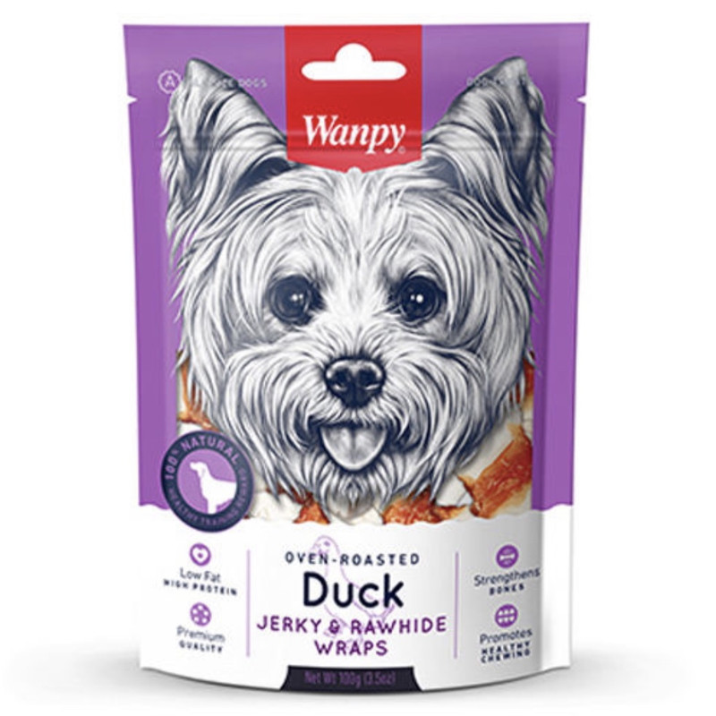 تشویقی سگ ونپی مدل Duck Jerky & Rawhide Wraps با طعم اردک وزن 100 گرم