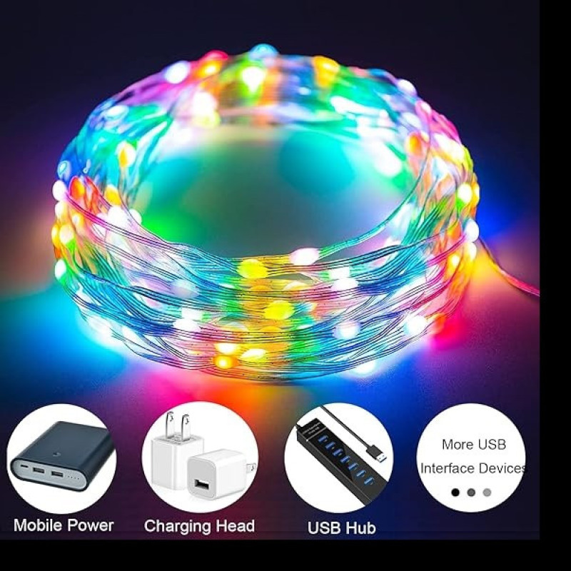ریسه ال ای دی مدل فول کالر هوشمند بلوتوثی کد RGB IC usb 5v طول 5 متر