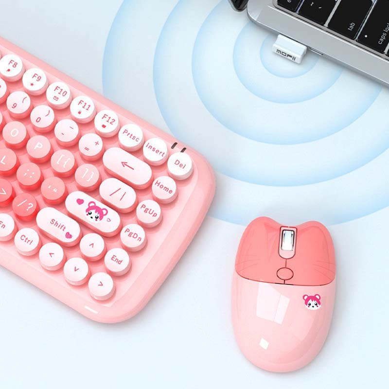 کیبورد و ماوس بی سیم مافی مدل candy fashion multicolor، سوییچ ممبران، Tenkeyless