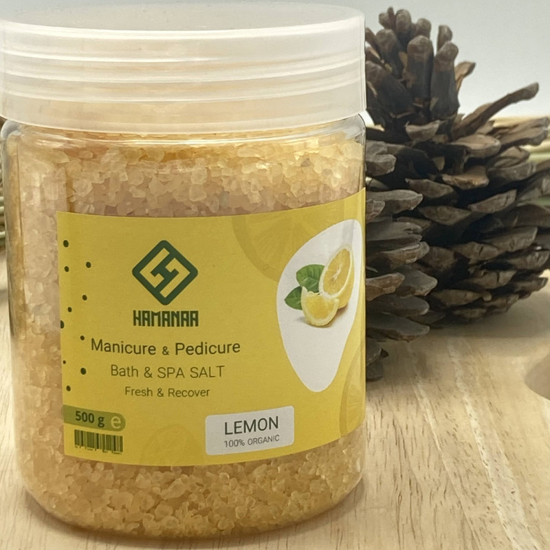 نمک حمام هامانا مدل Lemon وزن 500 گرم