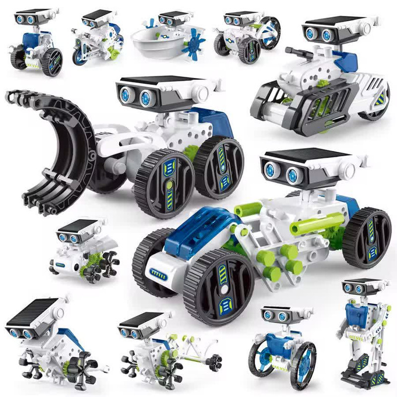 کیت ربات ساختنی ناب سل مدل سولار خورشیدی 12 کاره SOLAR ROBOT KIT 12IN1 با قابلیت حرکت و چرخش