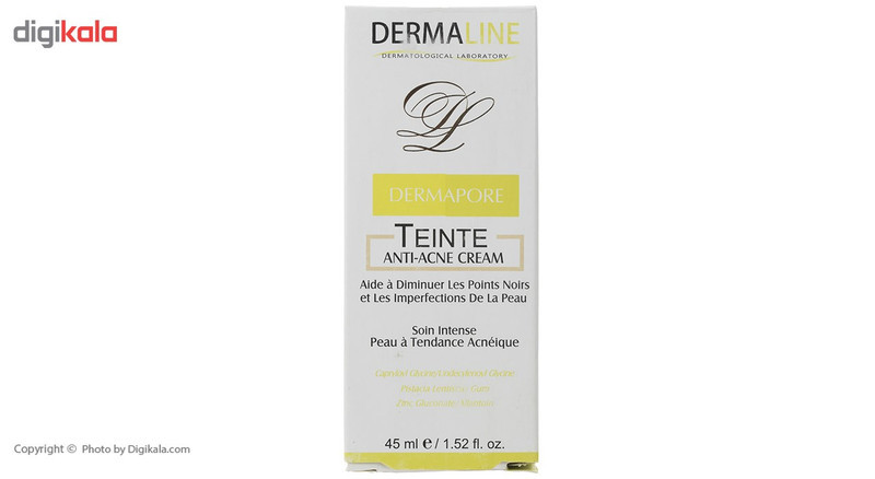 کرم ضد جوش رنگی درمالاین سری Dermapore حجم 45 میلی لیتر