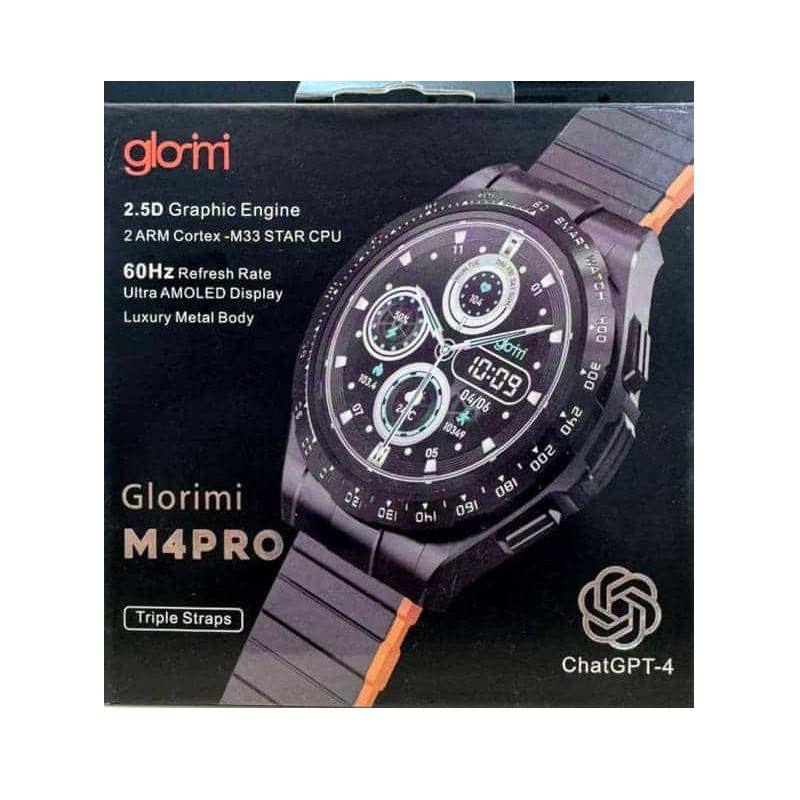 ساعت هوشمند 42 میلی متی گلوریمی مدل MOS FACTRE M4 PRO MODERN با بند سیلیکونی