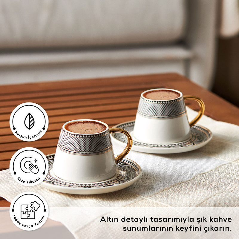 سرویس قهوه خوری 12 پارچه کاراجا مدل Globe Kahve