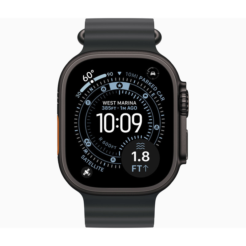 ساعت هوشمند 49 میلی متری اپل مدل Ultra 3 Black Titanium Case با بند Trail