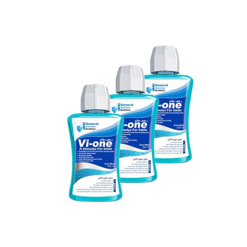 دهان شویه وی وان مدل General Cool Mint حجم 330 میلی لیتر مجموعه 3 عددی