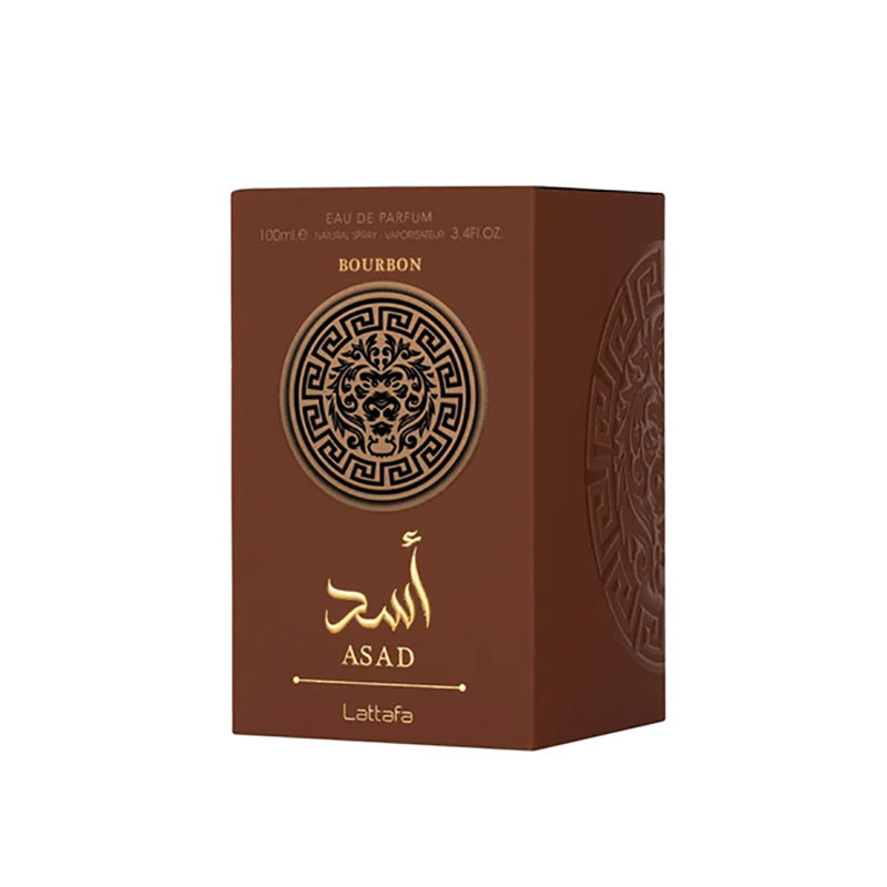 ادو پرفیوم مردانه لطافه مدل  Asad Bourbon با رایحه گرم حجم 100 میلی لیتر
