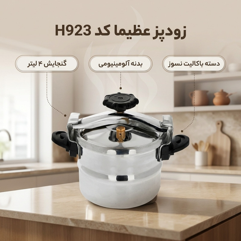 زودپز عظیما کد H923 گنجایش 4 لیتر