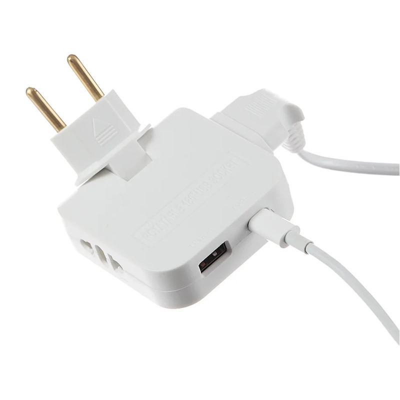 چندراهی برق مدل تاشو 4in1 W USB & type c