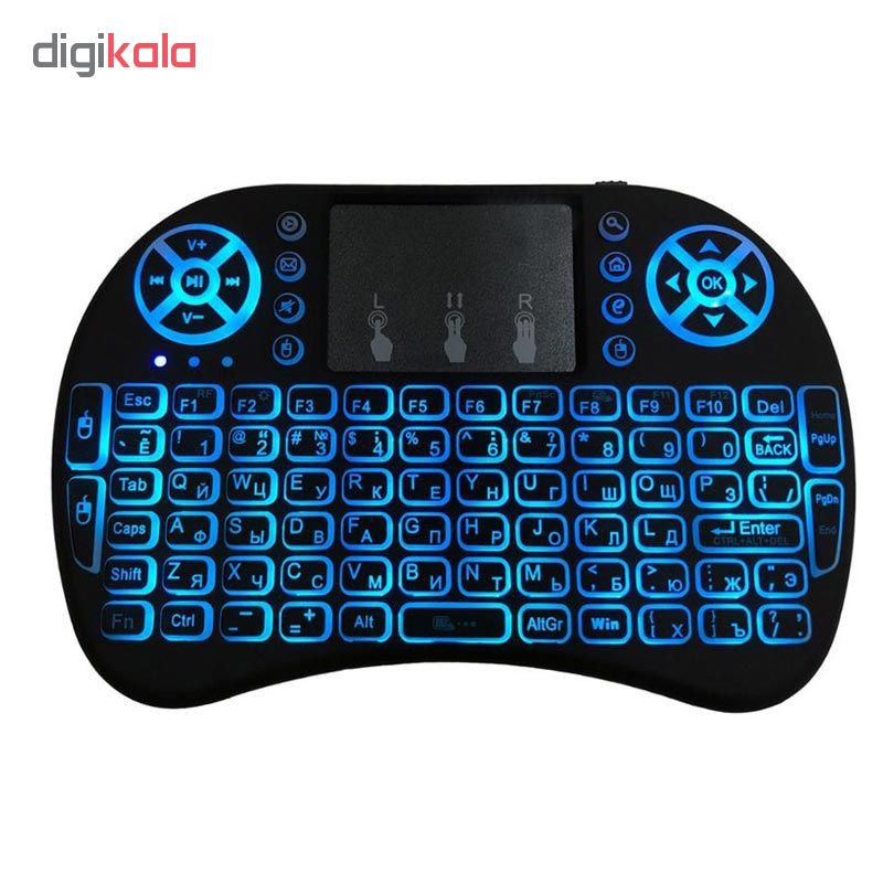 مینی کیبورد بی سیم کد 1020001125، سوییچ ممبران، Portable، نورپردازی LED RGB